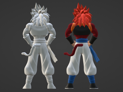 Gogeta Super Saiyan 4 - Dragonball GT Model 3D