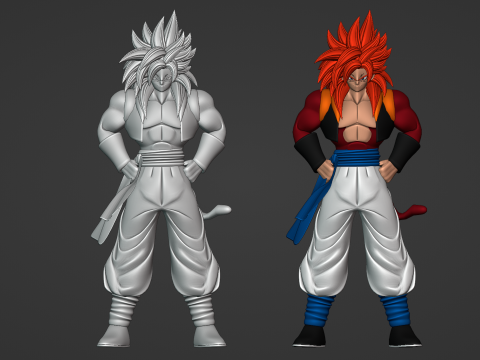 Gogeta Super Saiyan 4 - Dragonball GT Model 3D