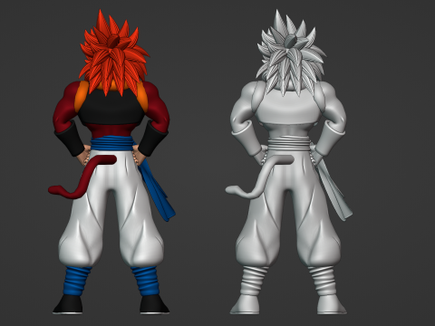 Gogeta Super Saiyan 4 - Dragonball GT Model 3D