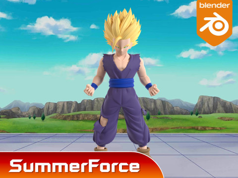 Son Gohan Super Saiyan 2 - Dragonball Z Model 3D
