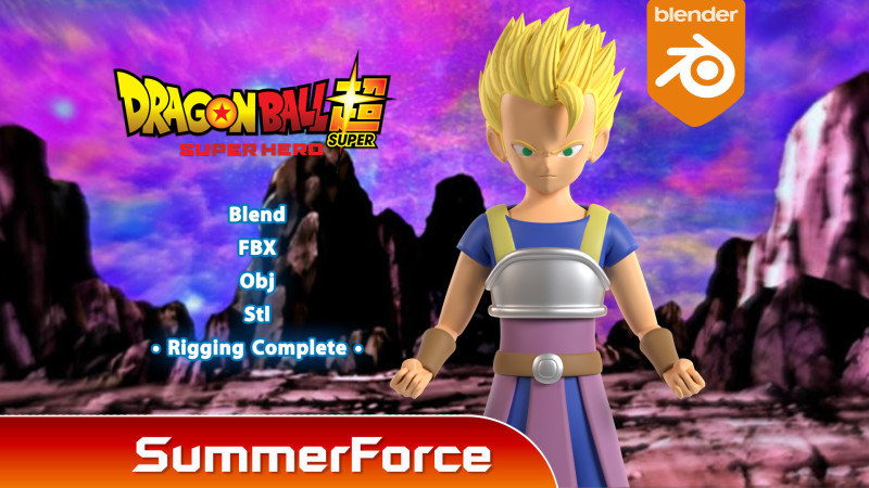 Cabba - Dragonball Super Modelo 3D .c4d .max .obj .3ds .fbx .stl .blend