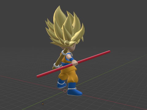 Goku Super Saiyan - Dragonball DAIMA 3D-Modell