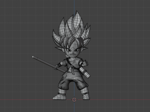 Goku Super Saiyan - Dragonball DAIMA 3D-Modell