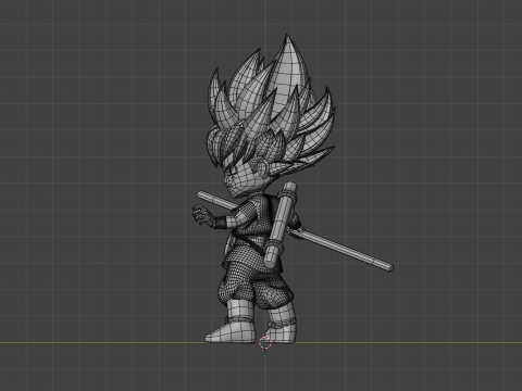 Goku Super Saiyan - Dragonball DAIMA 3D-Modell