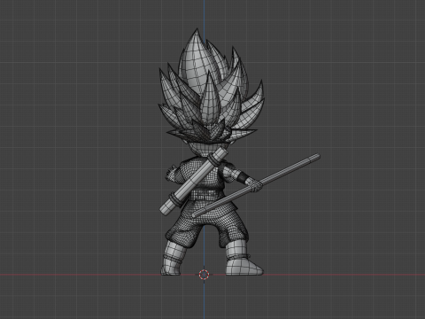 Goku Super Saiyan - Dragonball DAIMA 3D-Modell