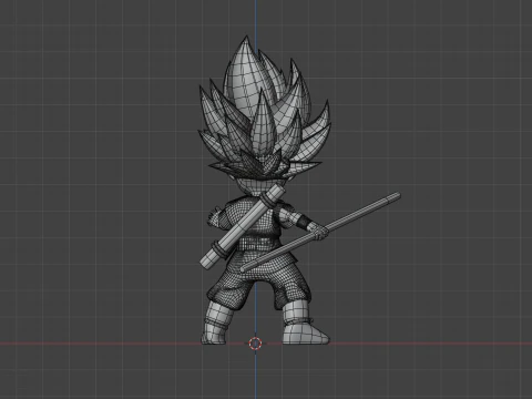 Goku Super Saiyan - Dragonball DAIMA 3D Model