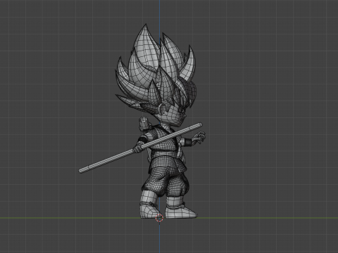 Goku Super Saiyan - Dragonball DAIMA 3D-Modell