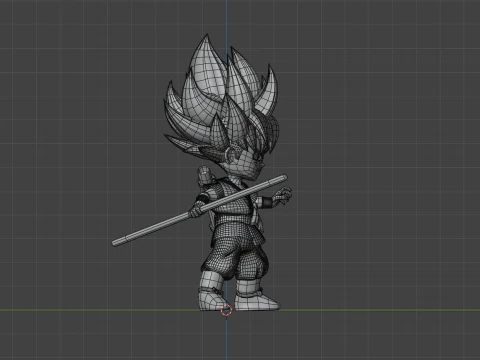 Goku Super Saiyan - Dragonball DAIMA 3D Model