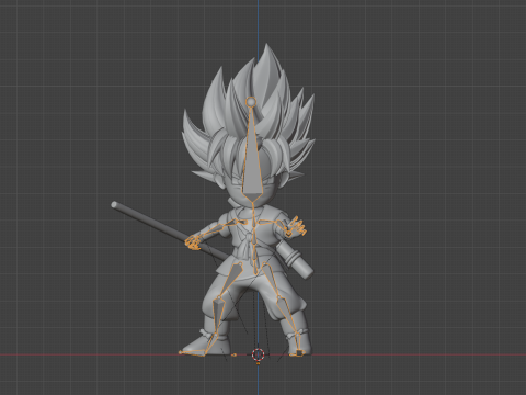 Goku Super Saiyan - Dragonball DAIMA 3D-Modell