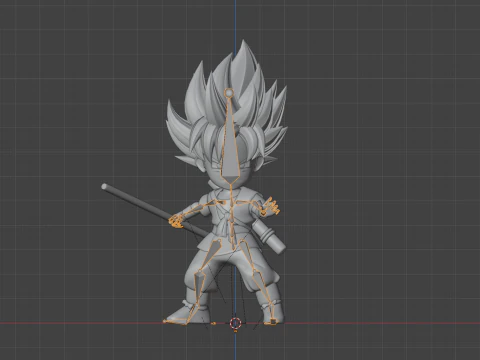 Goku Super Saiyan - Dragonball DAIMA 3D Model