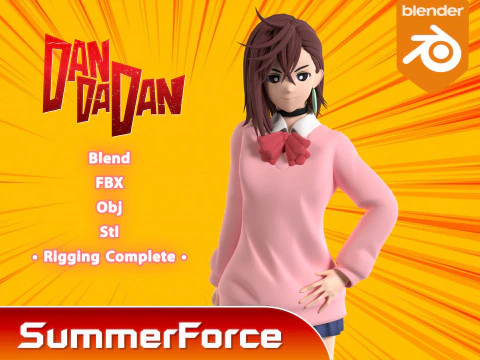 Momo Ayase - Dandadan 3D Model