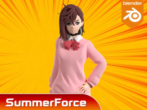 Momo Ayase - Dandadan 3D Model