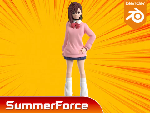 Momo Ayase - Dandadan 3D Model