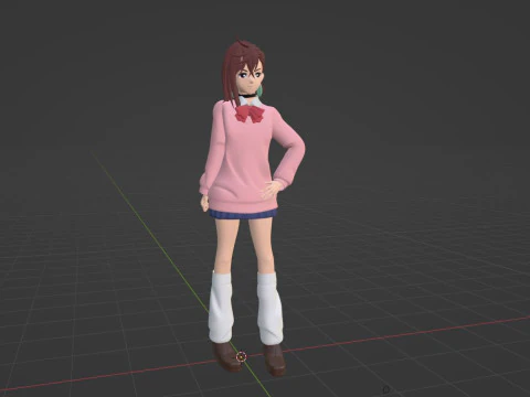 Momo Ayase - Dandadan 3D Model