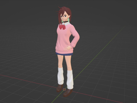 Momo Ayase - Dandadan 3Dモデル