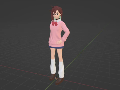 Momo Ayase - Dandadan 3D Model