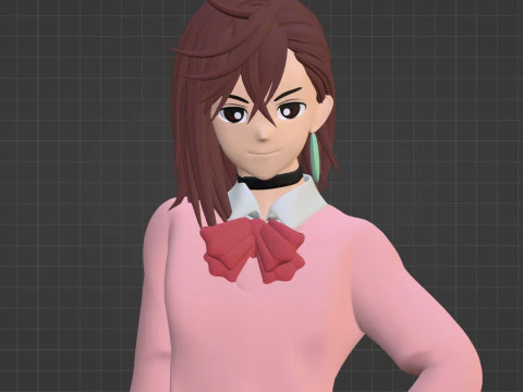 Momo Ayase - Dandadan 3D Model
