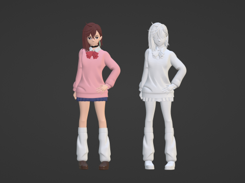 Momo Ayase - Dandadan 3Dモデル