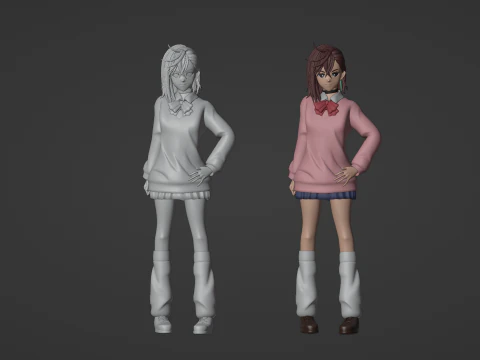 Momo Ayase - Dandadan 3D Model