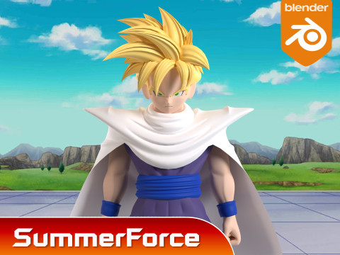 Son Gohan Super Saiyan - Dragonball Z 3D Model