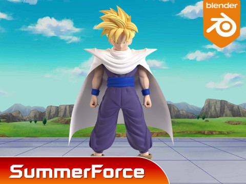 Son Gohan Super Saiyan - Dragonball Z 3D Model