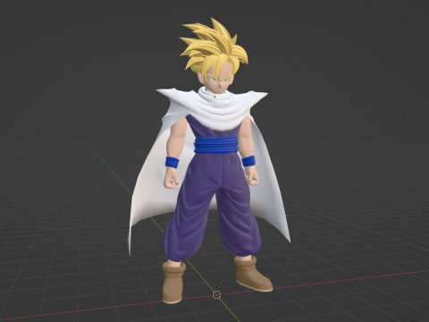 Son Gohan Super Saiyan - Dragonball Z 3D Model