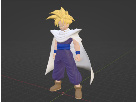 Son Gohan Super Saiyan - Dragonball Z 3D Model