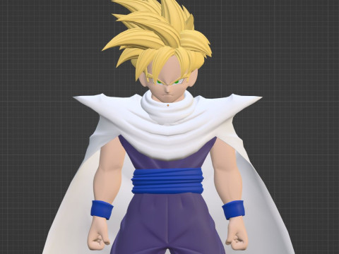 Son Gohan Super Saiyan - Dragonball Z 3D Model