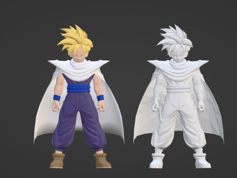 Son Gohan Super Saiyan - Dragonball Z 3D Model