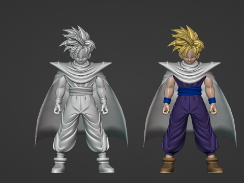 Son Gohan Super Saiyan - Dragonball Z 3D Model
