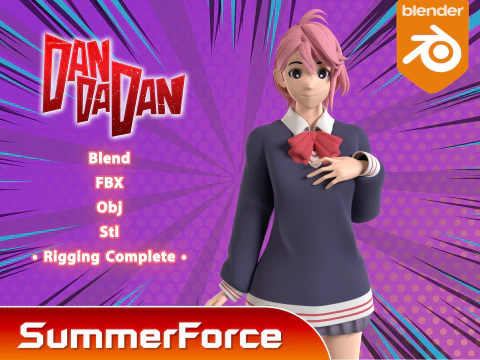 Aira Shiratori - Dandadan 3D Model