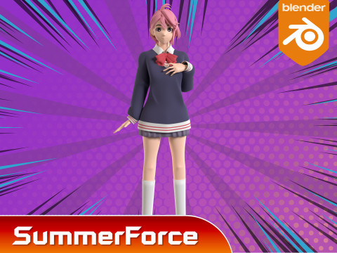 Aira Shiratori - Dandadan Model 3D