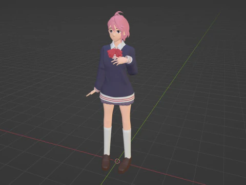 Aira Shiratori - Dandadan 3D Model