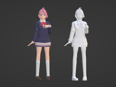 Aira Shiratori - Dandadan Model 3D