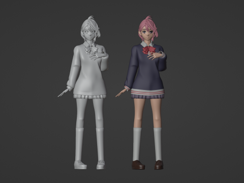 Aira Shiratori - Dandadan Model 3D