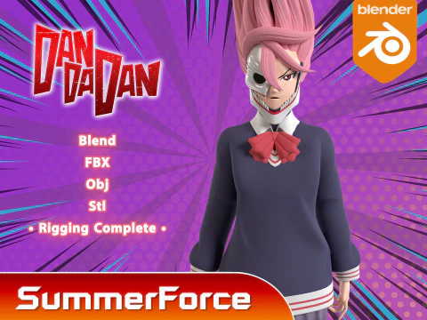 Aira Acrobatic Silky Powers - Dandandan 3D Model