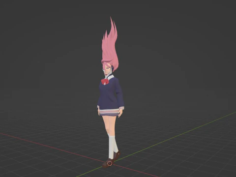 Aira Acrobatic Silky Powers - Dandandan 3D Model