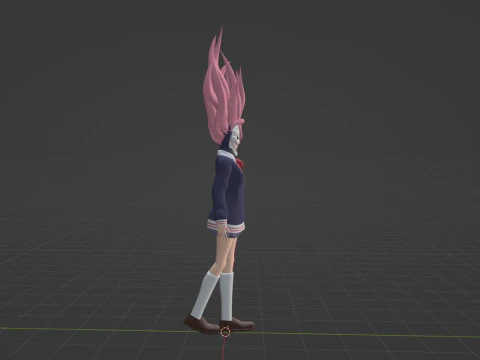 Aira Acrobatic Silky Powers - Dandandan 3D Model