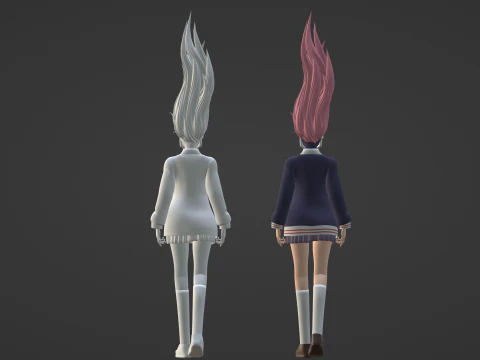 Aira Acrobatic Silky Powers - Dandandan 3D Model