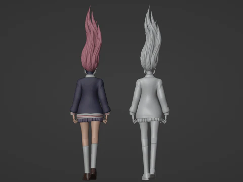 Aira Acrobatic Silky Powers - Dandandan 3D Model