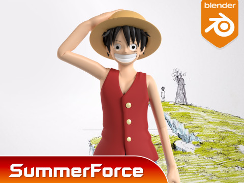 Monkey D Luffy - One Piece Modèle 3D