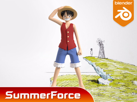 Monkey D Luffy - One Piece Modèle 3D