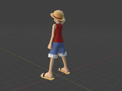 Macaco D Luffy - One Piece Modelo 3D