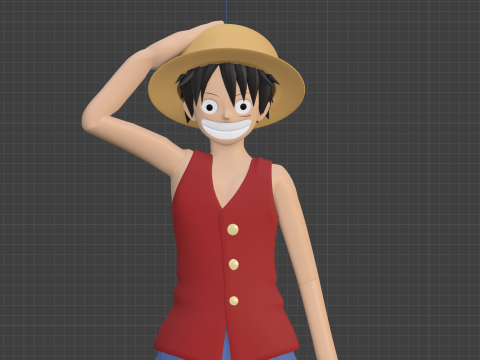 Monkey D Luffy - One Piece Modèle 3D