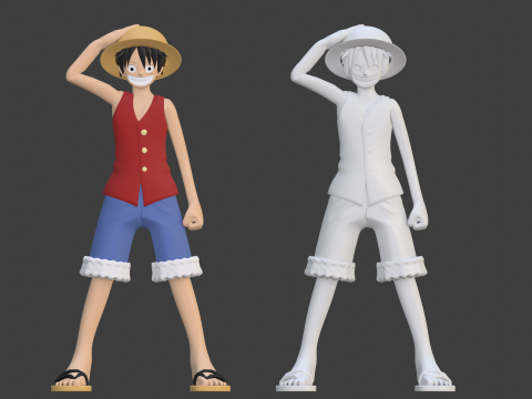 Monkey D Luffy - One Piece Modèle 3D