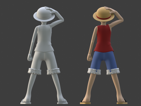 Monkey D Luffy - One Piece Modèle 3D