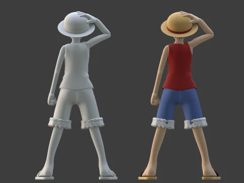 Macaco D Luffy - One Piece Modelo 3D