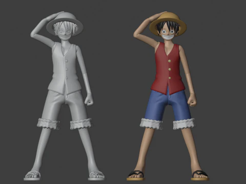 Macaco D Luffy - One Piece Modelo 3D