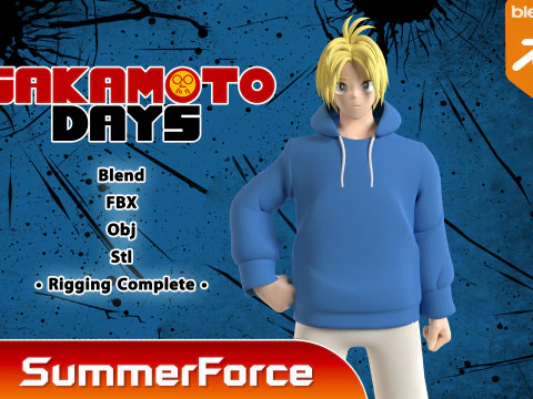 शिन असाकुरा - सकामोटो डेज़ 3D मॉडल