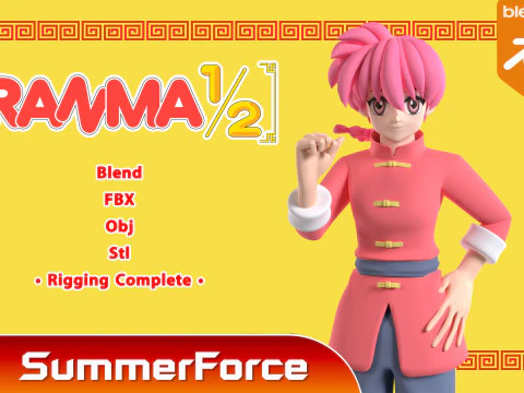 Ранма Саотоме Жінка - Ранма 3D Модель